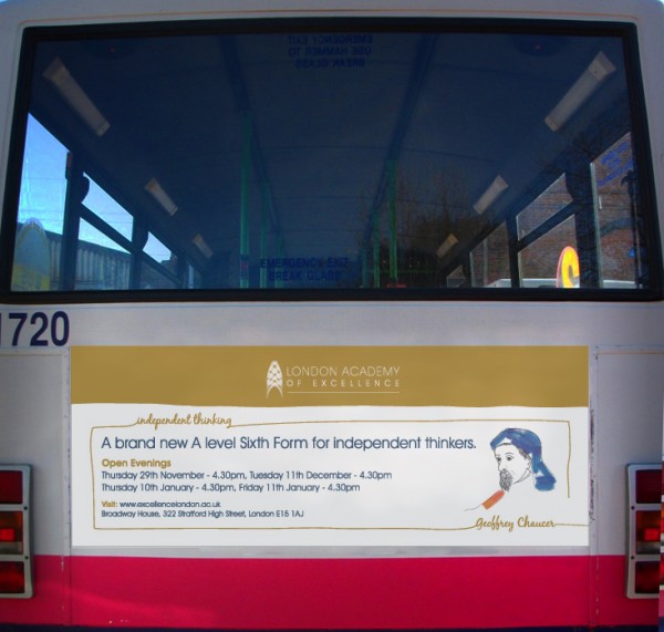 Transport Media - London Academy of Excellence Bus Rear